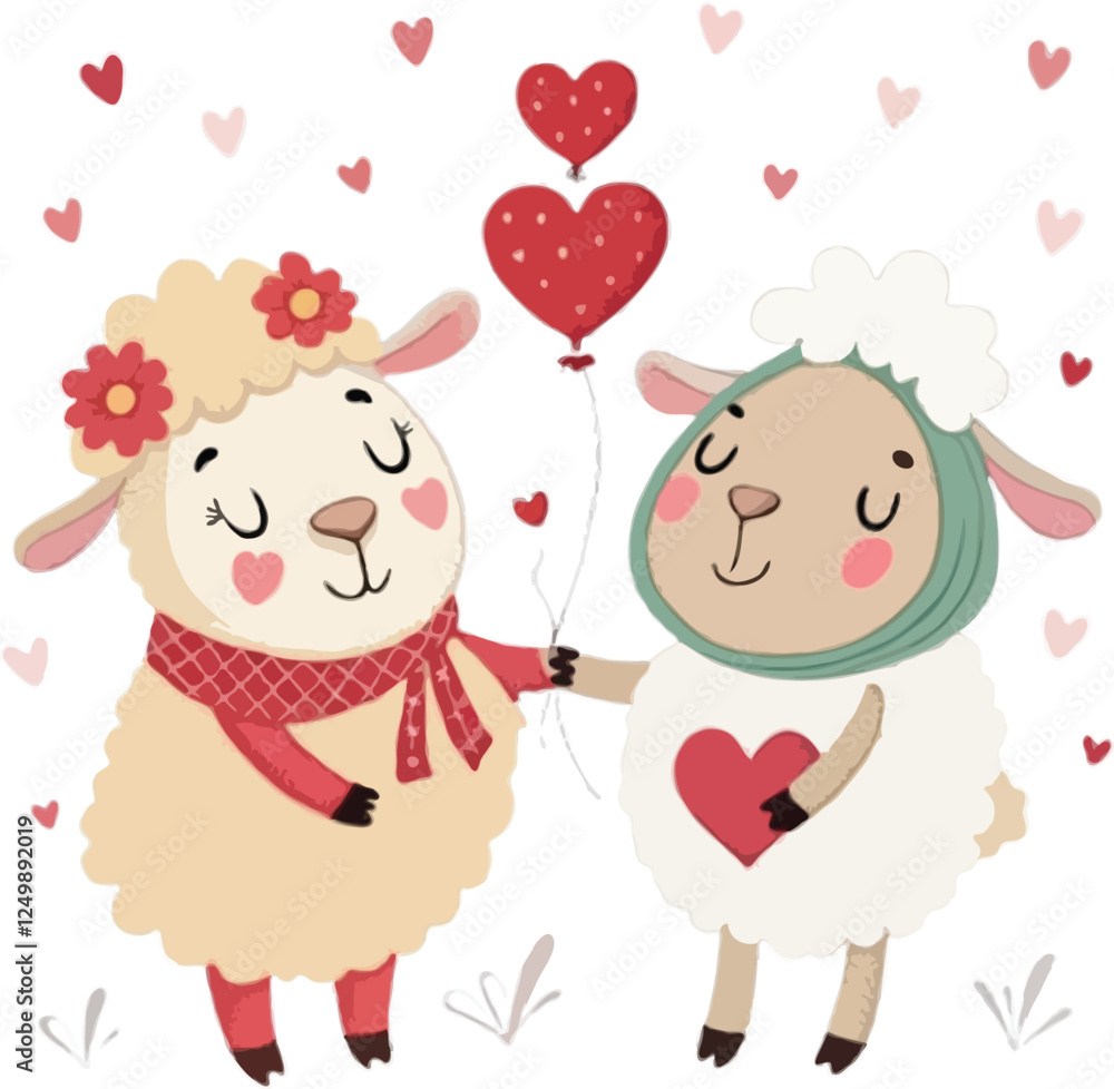 Sheep Couple valentine’s day