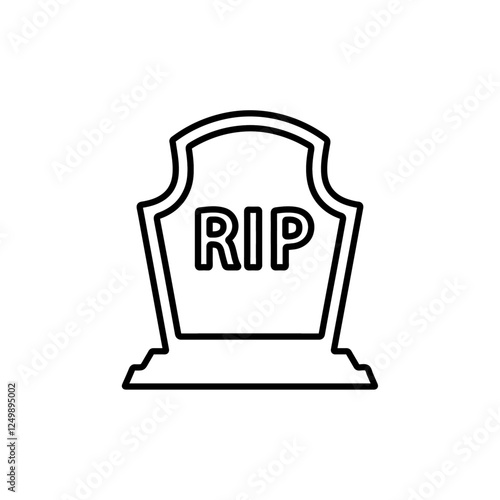 grave icon thin line outline sign
