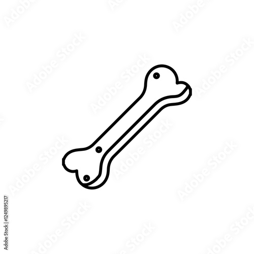 high calcium icon thin line outline sign