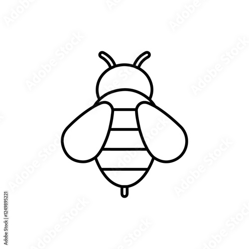 honey bee icon thin line outline sign