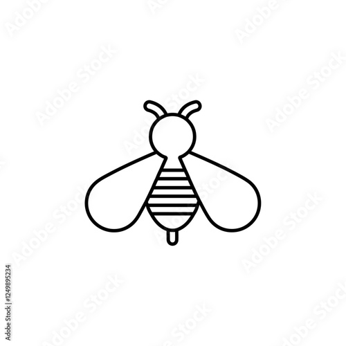 honey bee icon thin line outline sign