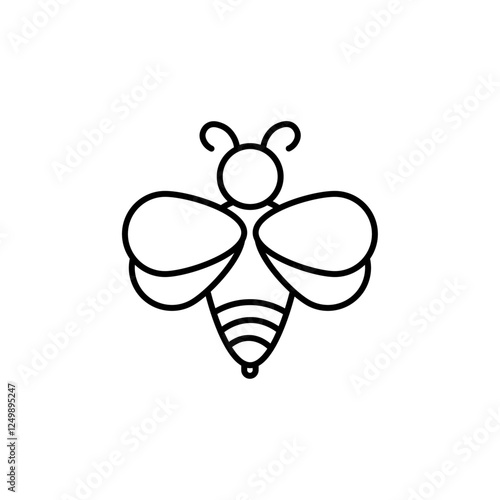 honey bee icon thin line outline sign
