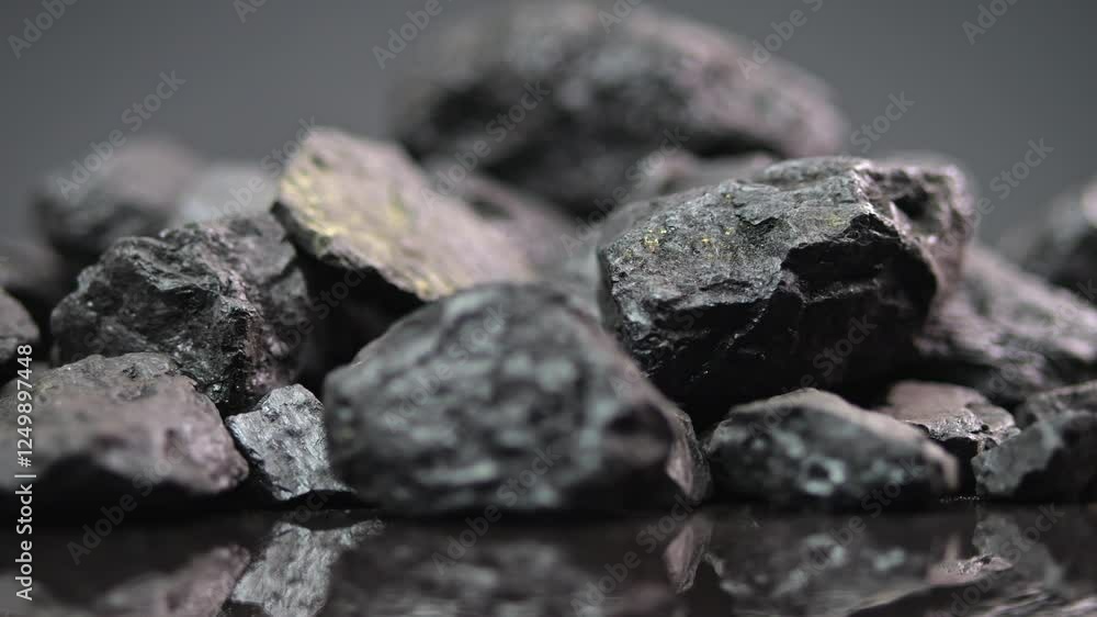 Moving coal pieces captured in a slow macro shot. A captivating view of fossil energy, great for documentaries or geology-focused projects. Moving coal pieces captured in a slow macro shot. A captivating view of fossil energy, great for documentaries or geology-focused projects.
