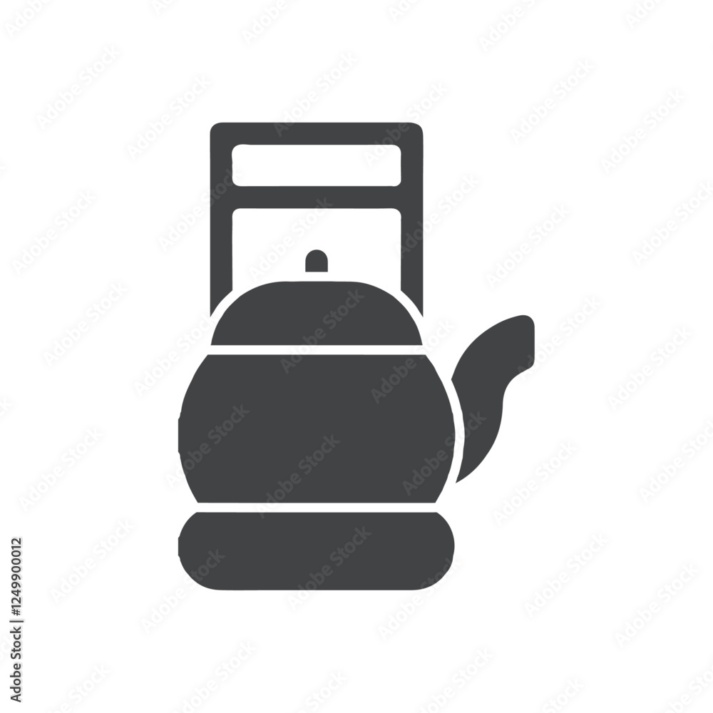 Obraz premium kettle icon simple thin line vector