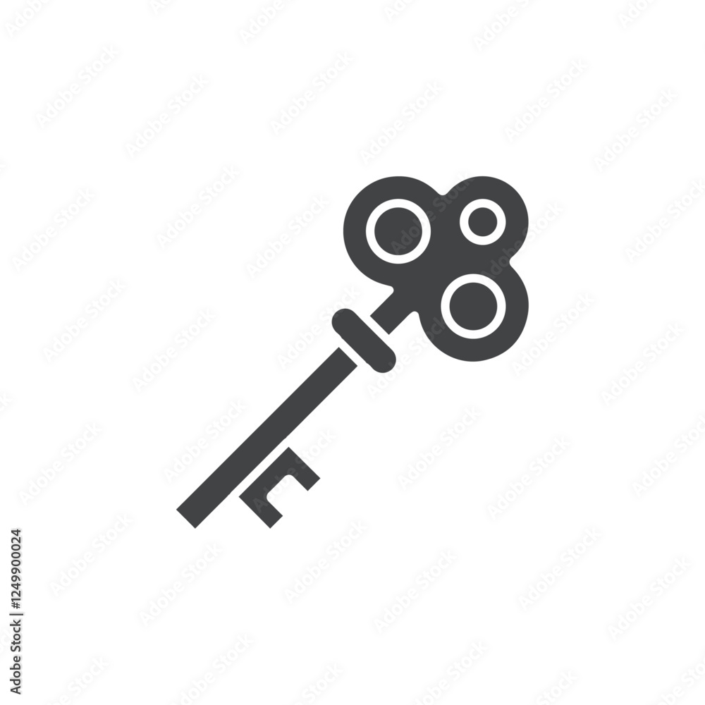 key icon simple thin line vector key icon simple thin line vector