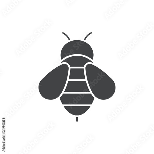 honey bee icon simple thin line vector