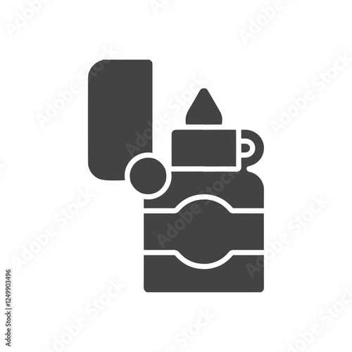 lighter icon vector symbol black and white
