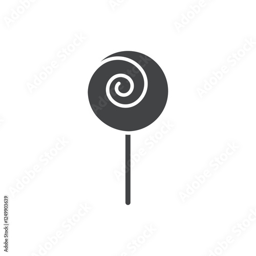 lolipop icon vector symbol black and white