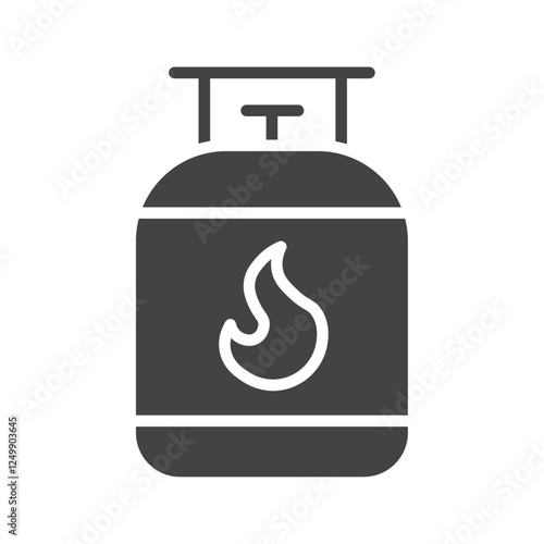 lpg cylinder icon vector symbol black and white