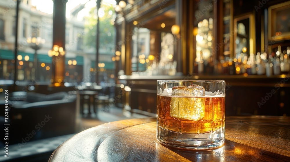 Whisky on Ice, Luxurious Bar, City View Whisky on Ice, Luxurious Bar, City View