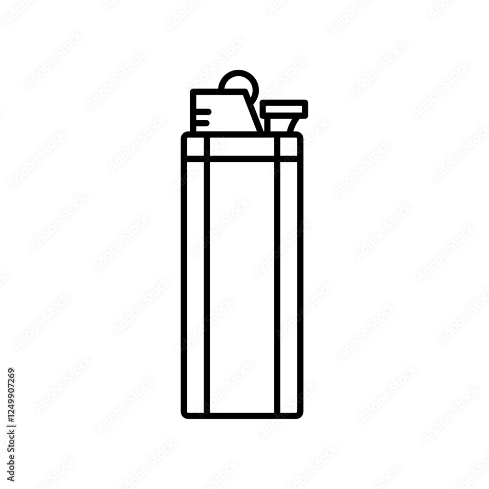 lighter icon symbol in black white isolated lighter icon symbol in black white isolated