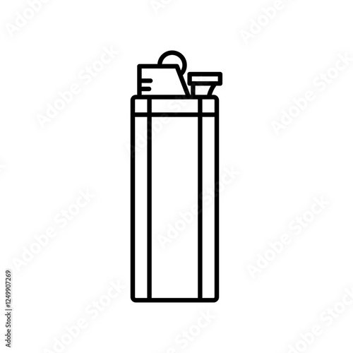 lighter icon symbol in black white isolated