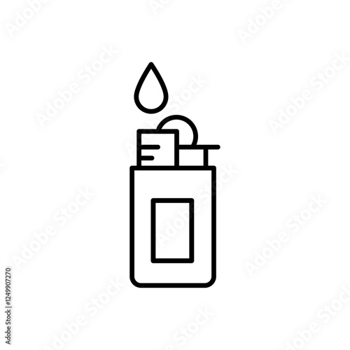 lighter icon symbol in black white isolated