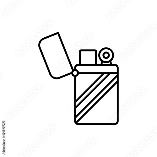 lighter icon symbol in black white isolated