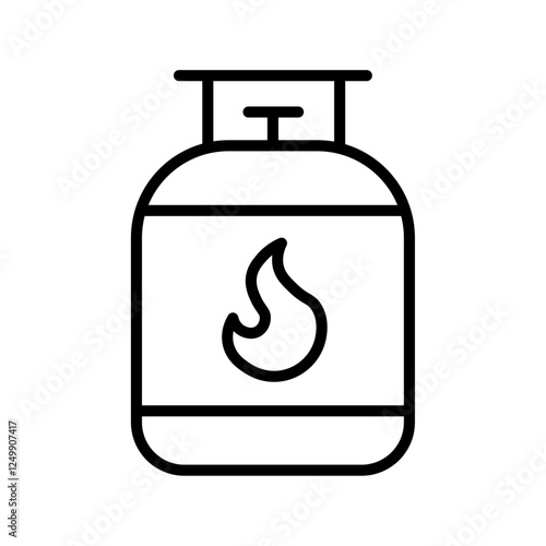 lpg cylinder icon symbol in black white isolated