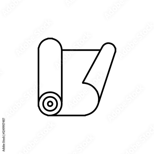 mat icon symbol in black white isolated
