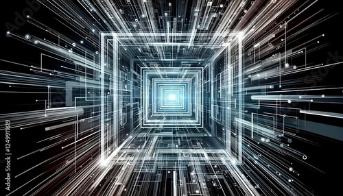 Abstract Neon Futuristic Background