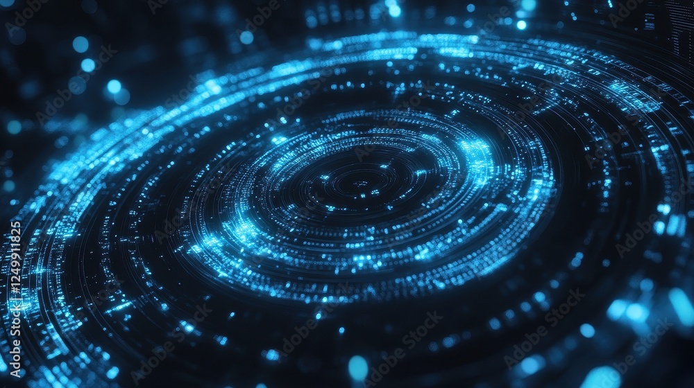 A digital hologram of virus, The futuristic dark background. A digital hologram of virus, The futuristic dark background.