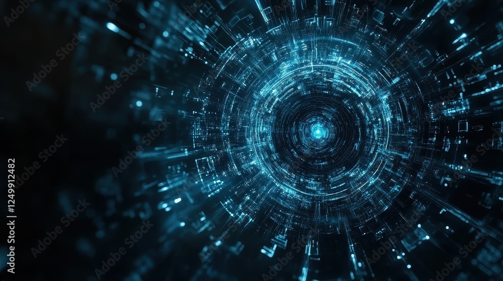 A digital hologram of virus, The futuristic dark background. A digital hologram of virus, The futuristic dark background.
