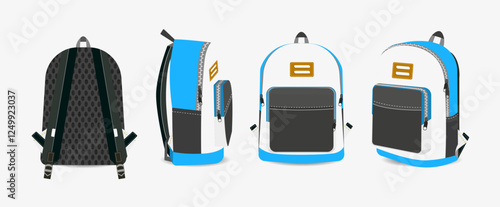 backpack vector. Children's briefcases to carry school supplies