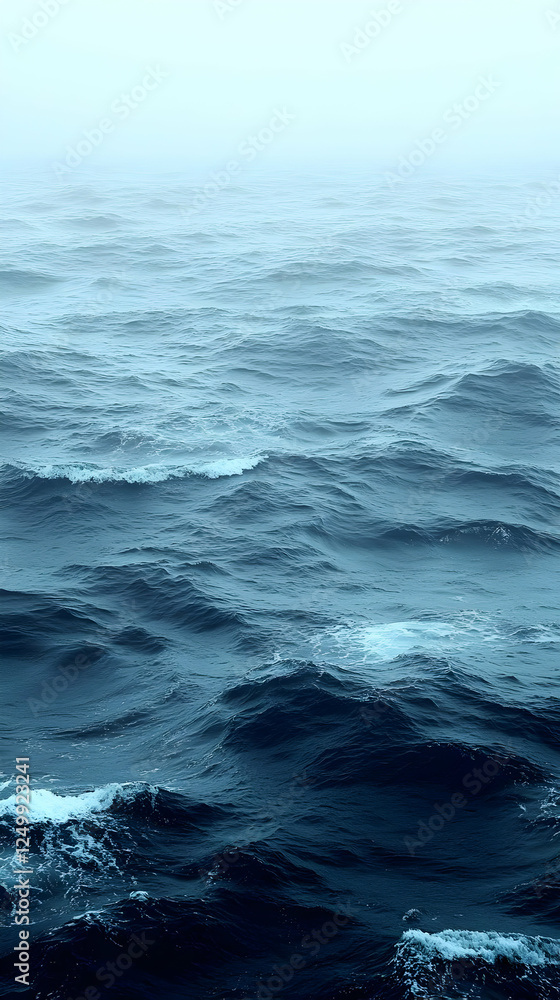 Fototapeta premium Distant Stormy Ocean Waves