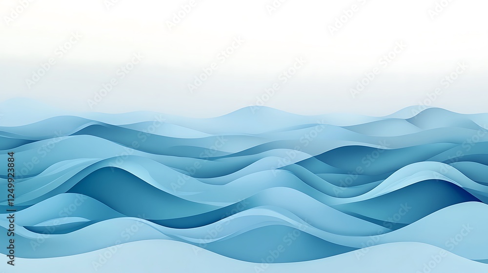Abstract Blue Wave Pattern Design Illustration Abstract Blue Wave Pattern Design Illustration