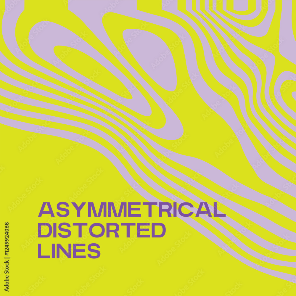 Fototapeta premium Asymmetrical distorted lines