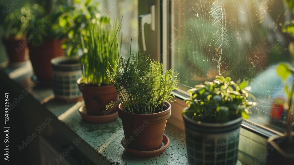 A Lively Tapestry of Fresh Herbs: A Colorful and Textural Display A Lively Tapestry of Fresh Herbs: A Colorful and Textural Display