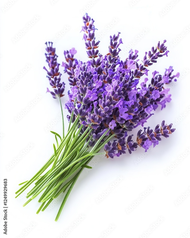 Fototapeta premium Bunch of Lavender Isolated on White Background Cutout