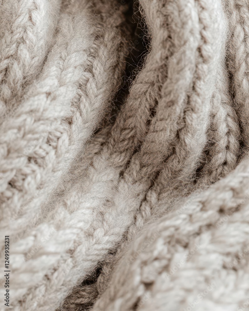 Knitted Wool Texture Background in Cozy Neutral Tones for Lifestyle Projects Knitted Wool Texture Background in Cozy Neutral Tones for Lifestyle Projects