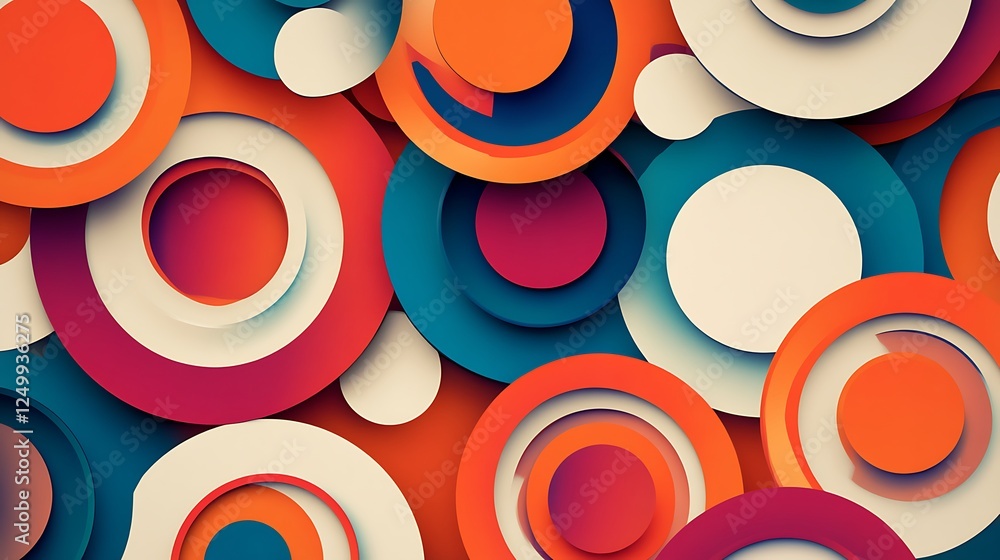 Abstract Colorful Overlapping Circles Design Abstract Colorful Overlapping Circles Design