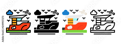 Set of Boat Icon