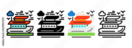 Set of Yacht Icon