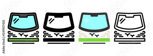 Set of Windshield Icon