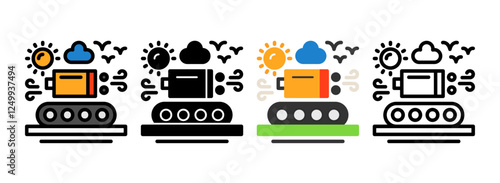 Set of Baggage claim Icon