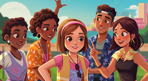 Joyful Summer Gathering of Friends