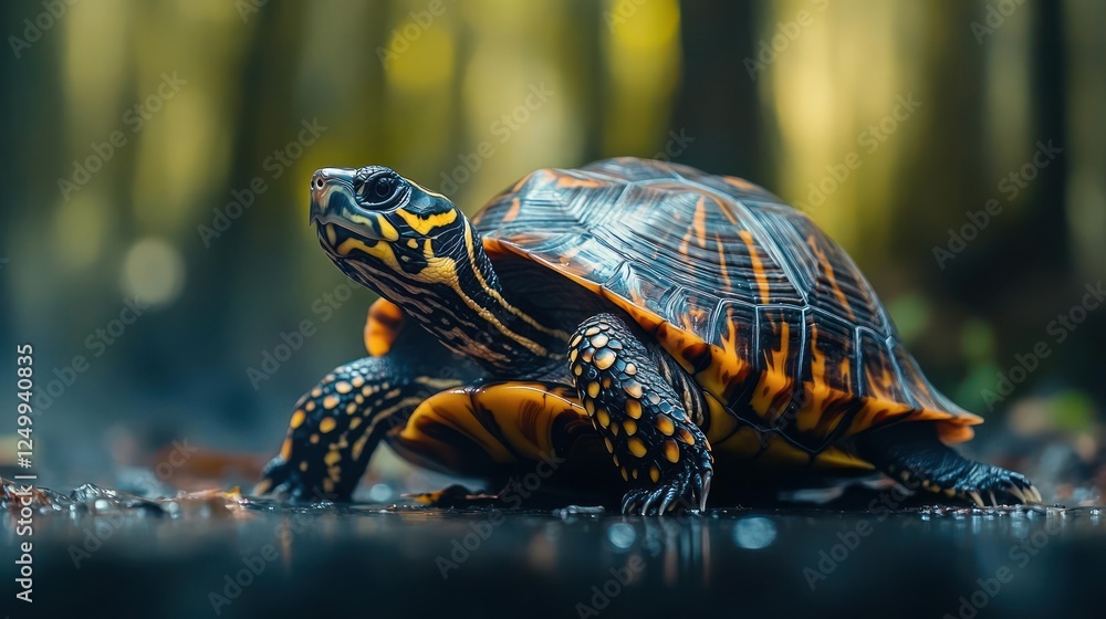 Obraz premium close up turtle with shell