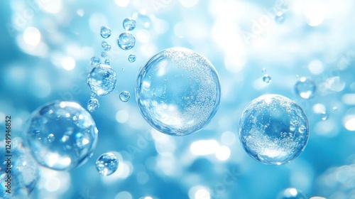 Wallpaper Mural blue bubbles on a blue background Torontodigital.ca