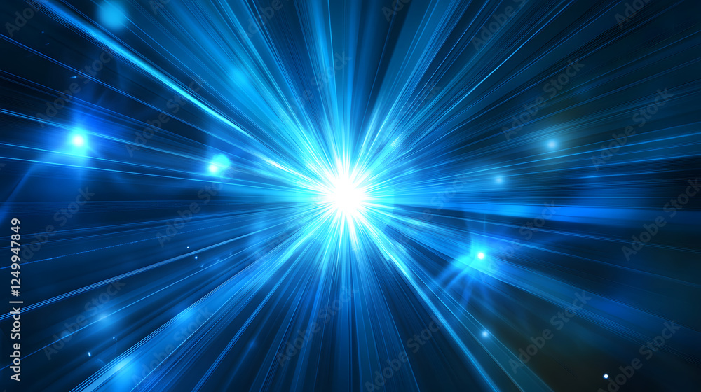 Vivid Blue Light Burst Illuminates the Depths of Space Creating a Stunning Cosmic Display Vivid Blue Light Burst Illuminates the Depths of Space Creating a Stunning Cosmic Display