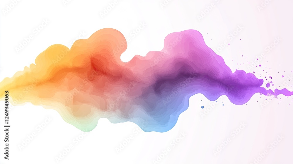 Vibrant abstract waves of color blending seamlessly, creating a fluid artistic background Vibrant abstract waves of color blending seamlessly, creating a fluid artistic background