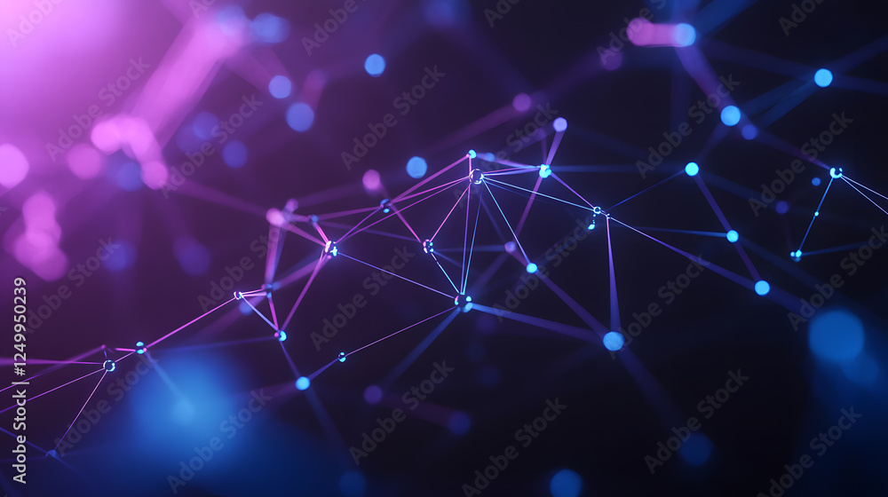 Vivid depiction of a neural network illustrating interconnected nodes and data pathways Vivid depiction of a neural network illustrating interconnected nodes and data pathways