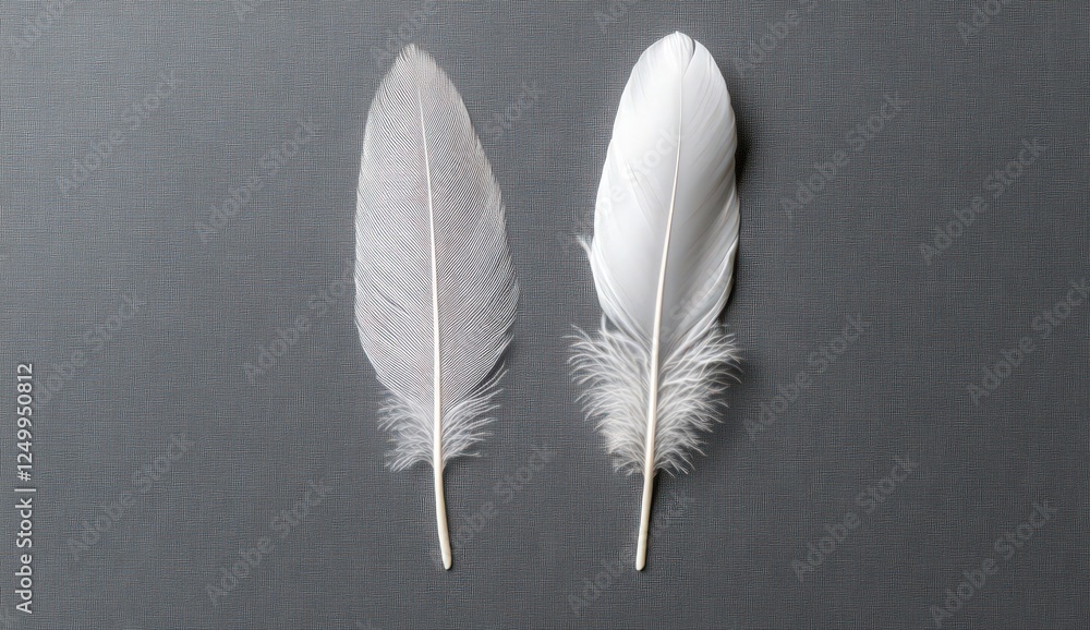 Elegant White Feathers on Dark Background for Natural Aesthetic Elegant White Feathers on Dark Background for Natural Aesthetic