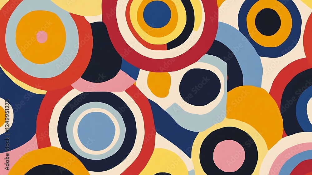 Fototapeta premium Abstract colorful circles pattern background
