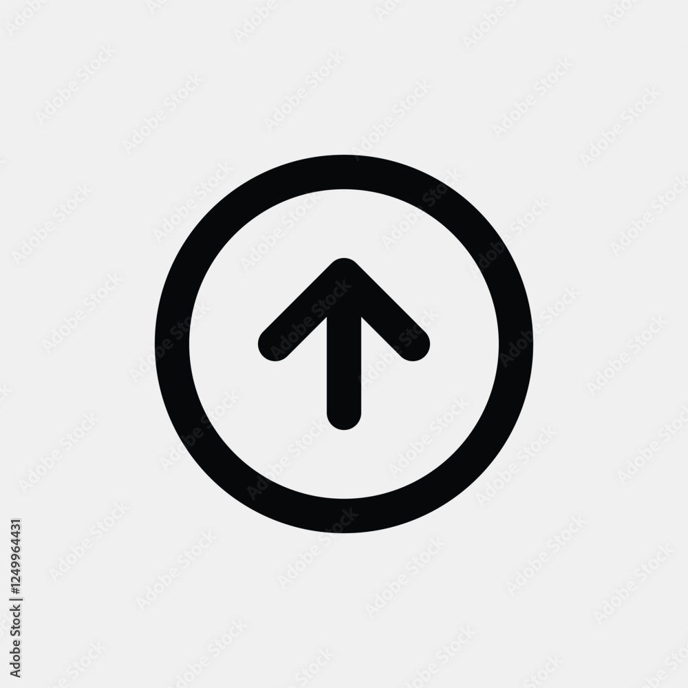 Thin Upward Arrow Symbol Thin Upward Arrow Symbol