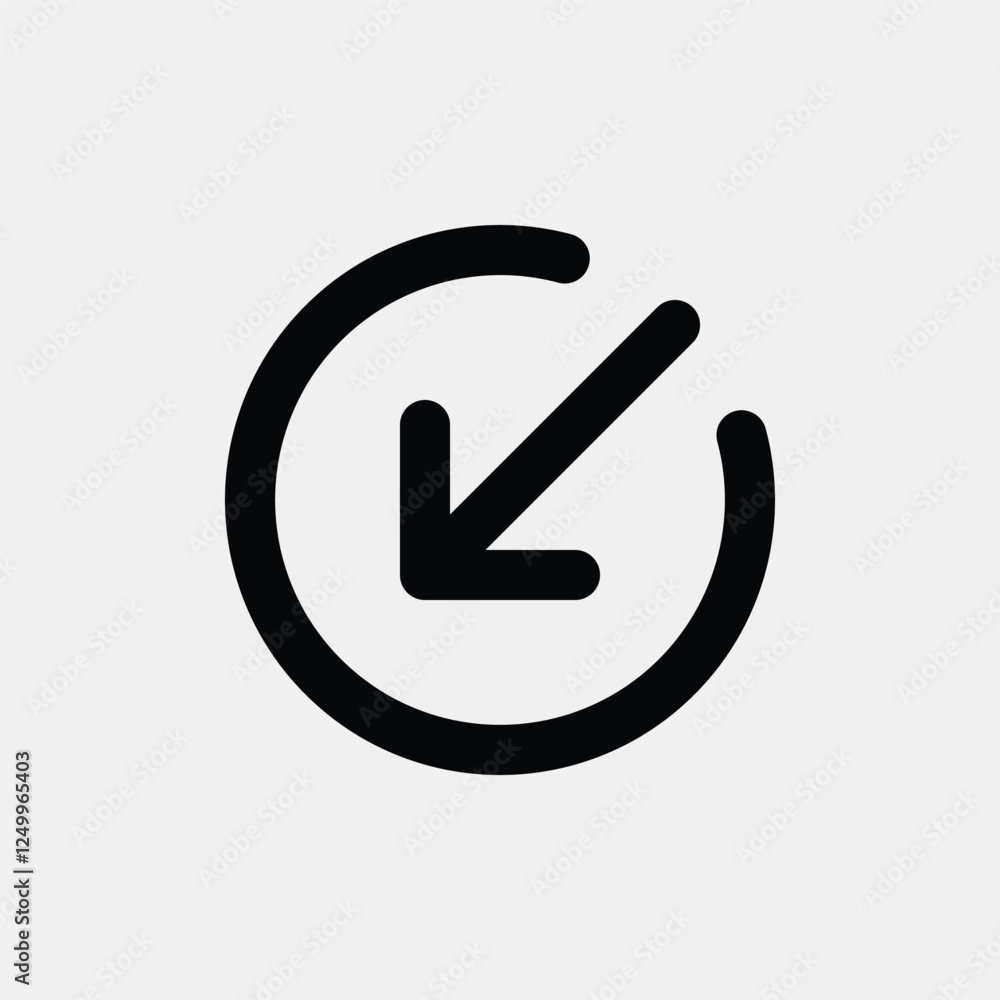 Bold Down Right Block Arrow Symbol Bold Down Right Block Arrow Symbol