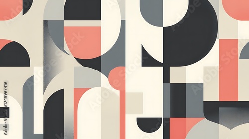 Abstract Geometric Composition with Circles and Rectangles