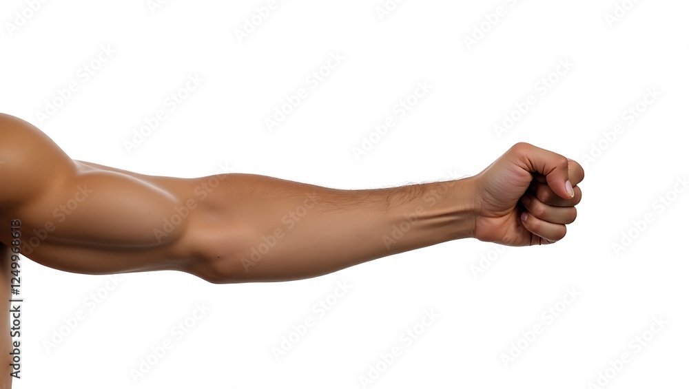 Muscular arm, clenched fist - Inner power - Motivation posters or personal training website Muscular arm, clenched fist - Inner power - Motivation posters or personal training website
