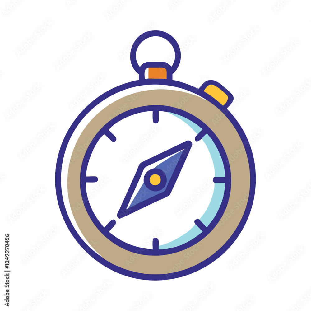 Compass navigation tool illustration Compass navigation tool illustration