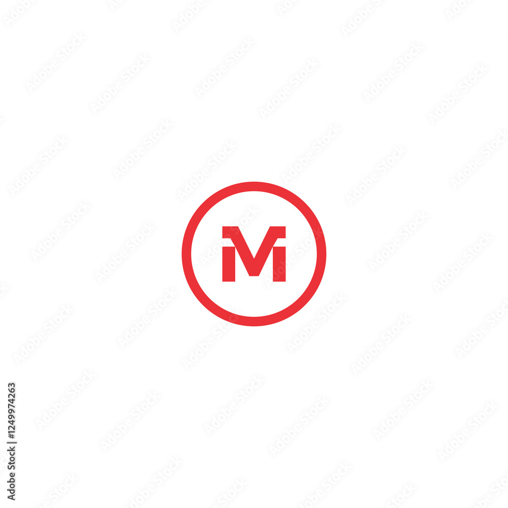 logo MV circle abstrack red logo MV circle abstrack red