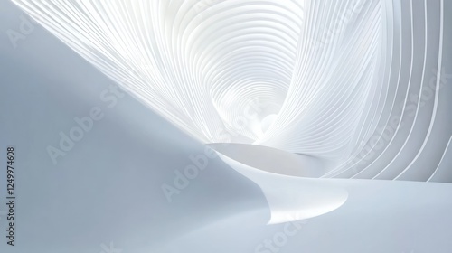 Abstract architectural interior, light, modern, futuristic, empty space, design, concept, 3d photo